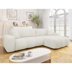 Miniaturbild von Ecksofa Larow Maxi Boucle mit Schlaffunktion und Bettkasten