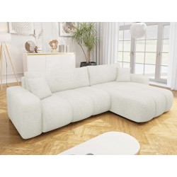Miniaturbild von Ecksofa Larow Maxi Boucle mit Schlaffunktion und Bettkasten