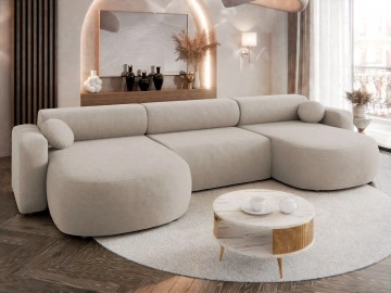 Wohnlandschaft Gosizk U mit Schlaffunktion und Bettkasten