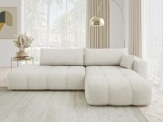 Ecksofa Larow O Boucle mit Schlaffunktion und Bettkasten