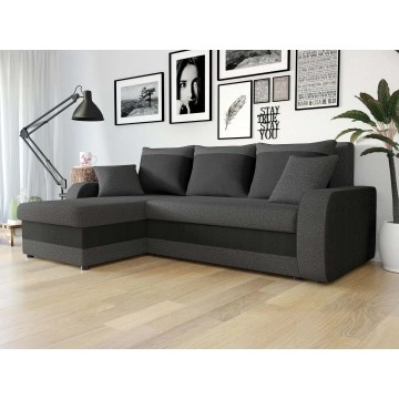 Ecksofa Dalmir Lux mit Schlaffunktion und zwei Bettkästen