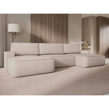 Wohnlandschaft Nelupo U mit Schlaffunktion und Bettkasten