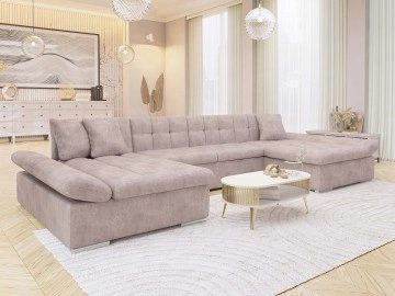 Wohnlandschaft Agata mit zwei Bettkästen und Schlaffunktion Premium