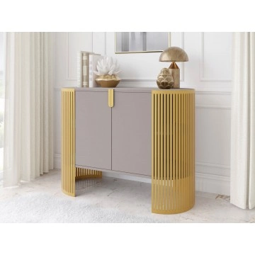 Kommode Zinzit Gold mit 2 Türen