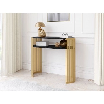 Konsolentisch oval Zinzit Gold