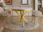 Ausziehbarer Tisch Azglo Gold 120
