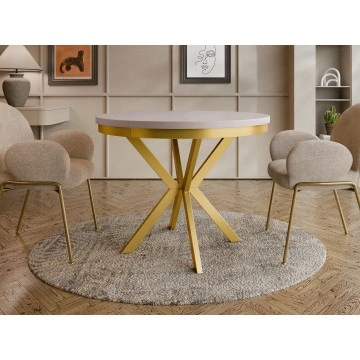 Ausziehbarer Tisch Azglo Gold 120