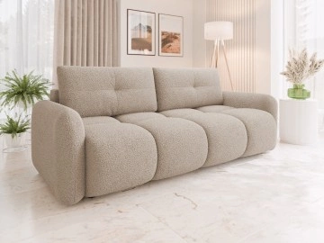 Sofa Tazino Boucle mit Schlaffunktion und Bettkasten