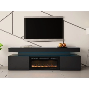TV-Lowboard EF 2D Lestirola mit Kamin