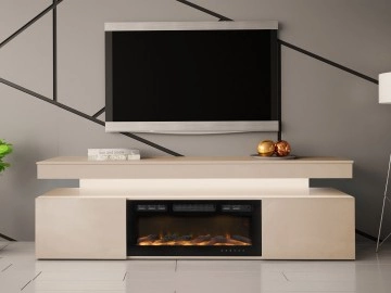 TV-Lowboard EF 2D Lestirola Bis mit Kamin