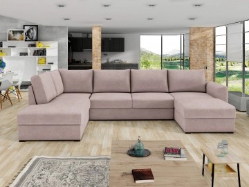 Wohnlandschaft Szafran mit zwei Bettkästen und Schlaffunktion Premium