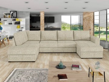 Wohnlandschaft Szafran mit zwei Bettkästen und Schlaffunktion Premium