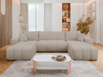 Wohnlandschaft Larow U mit Schlaffunktion und Bettkasten