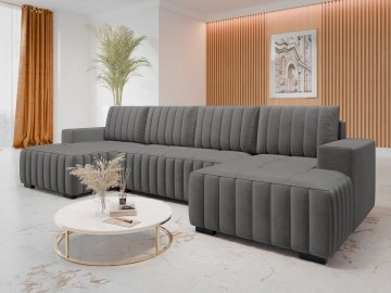 Wohnlandschaft Pulah U mit Bettkasten und Schlaffunktion
