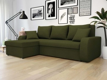 Ecksofa Dalmir Lux mit Schlaffunktion und zwei Bettkästen