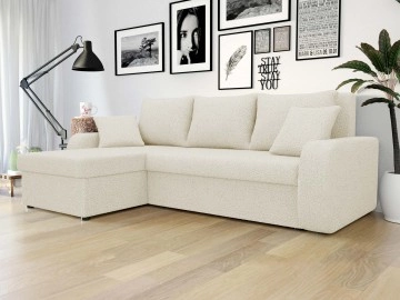 Ecksofa Dalmir Lux mit Schlaffunktion und zwei Bettkästen