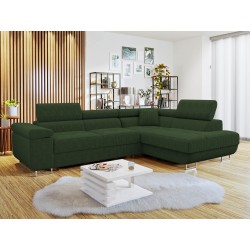 Miniaturbild von Ecksofa Torezio Cord mit Schlaffunktion und Bettkasten