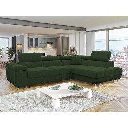 Miniaturbild von Ecksofa Torezio Cord mit Schlaffunktion und Bettkasten