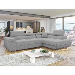 Miniaturbild von Ecksofa Torezio Cord mit Schlaffunktion und Bettkasten