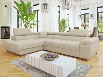 Ecksofa Torezio Premium mit Schlaffunktion und Bettkasten