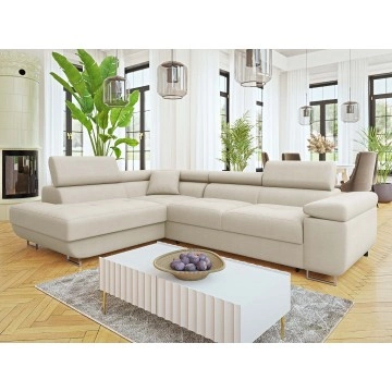 Ecksofa Torezio Premium mit Schlaffunktion und Bettkasten
