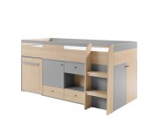 Hochbett mit Schreibtisch Fynro FN08