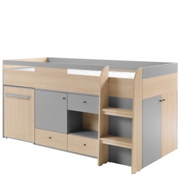 Hochbett mit Schreibtisch Fynro FN08