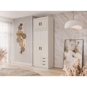 Kleiderschrank Melen 2D3S + Schrankaufsatz