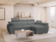 Ecksofa Giza Mini Premium Cord mit Bettkasten und Schlaffunktion