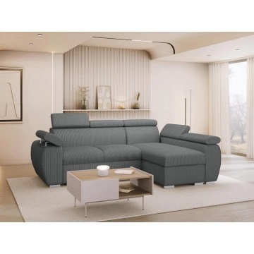 Ecksofa Giza Mini Premium Cord mit Bettkasten und Schlaffunktion