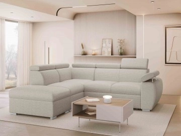 Ecksofa Giza 2RR1P mit zwei Bettkästen und Schlaffunktion