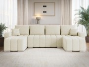 Wohnlandschaft Wiator U Boucle mit Schlaffunktion und Bettkasten