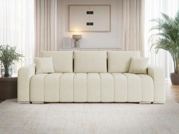 Schlafcouch Wiator Boucle mit Bettkasten