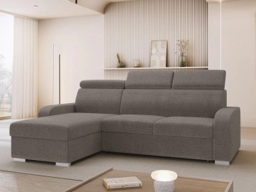 Ecksofa Losar 2rLC mit Schlaffunktion und Bettkasten