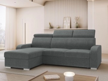 Ecksofa Losar 2rLC mit Schlaffunktion und Bettkasten