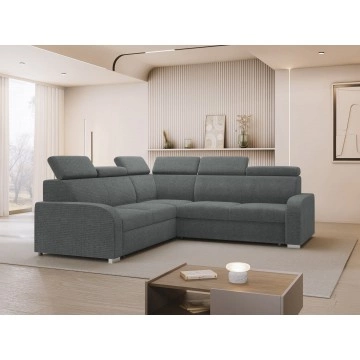 Ecksofa Losar 2rR2p mit Schlaffunktion und Bettkasten