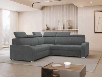 Ecksofa Losar 2rR2p mit Schlaffunktion und Bettkasten