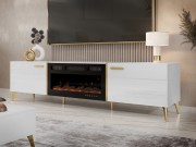 TV-Lowboard Rostiw 2D EF mit Kamin