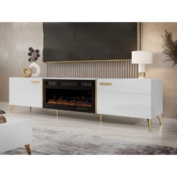 TV-Lowboard Rostiw 2D EF mit Kamin