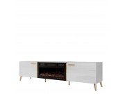 TV-Lowboard Rostiw 2D EF mit Kamin