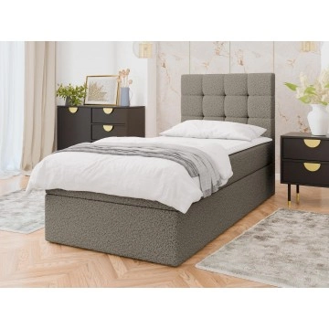 Boxspringbett mit Bettkasten Cinema Single Boucle