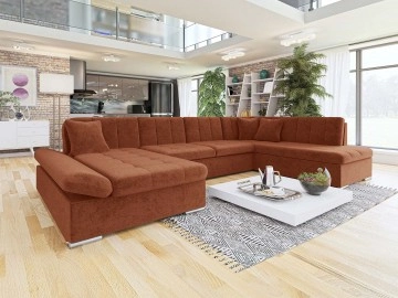 Wohnlandschaft Genero mit Bettkasten und Schlaffunktion