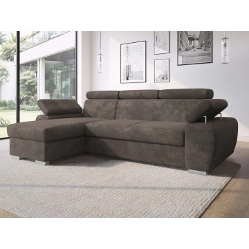Ecksofa Herekos L mit Schlaffunktion und Bettkasten