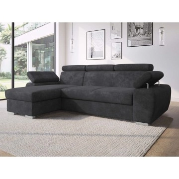 Ecksofa Herekos L mit Schlaffunktion und Bettkasten