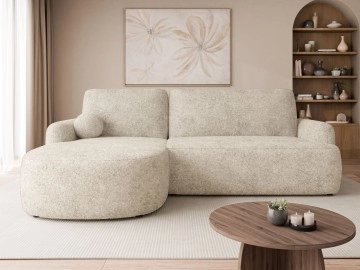 Ecksofa Telzo mit Schlaffunktion und Bettkasten