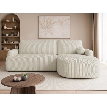Ecksofa Telzo Cord mit Schlaffunktion und Bettkasten