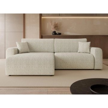 Ecksofa Veliso L Cord mit Bettkasten und Schlaffunktion