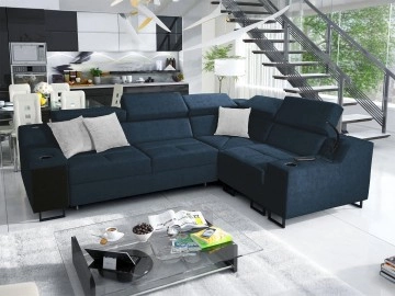 Ecksofa Paseora II mit Bettkasten und Schlaffunktion