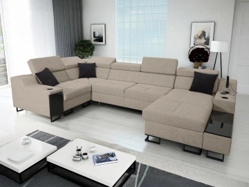 Wohnlandschaft Paseora IV Mini mit zwei Bettkästen und Schlaffunktion
