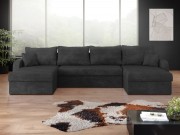 Ecksofa Dalmir U Lux mit Schlaffunktion und drei Bettkästen